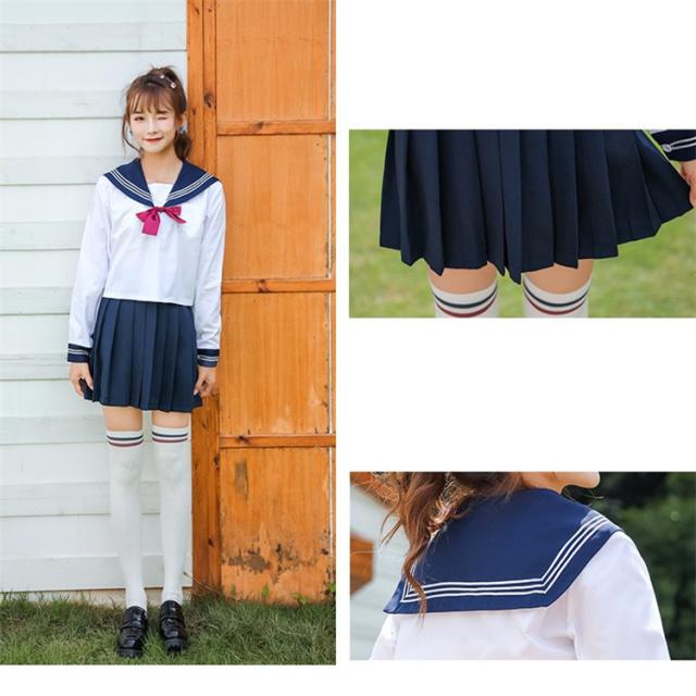 セーラー服 白い シャツ スカート プリーツ チェック柄 JK制服
